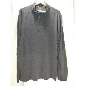 TEK Gear DrYTek Men's 1/4 Zip Gray Trainer, Long Sleeves, XXL